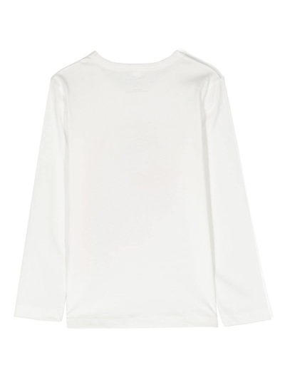 Shop Stella Mccartney Unicorn-print Long-sleeve T-shirt In White