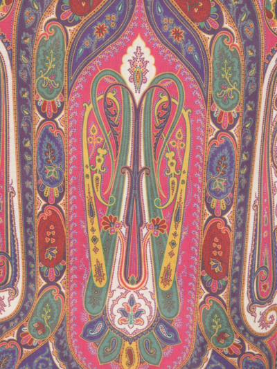Shop Etro Paisley-print Cashmere-silk Blend Scarf In Pink