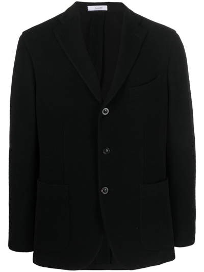 Shop Boglioli Long-sleeves Buttoned Blazer In Black