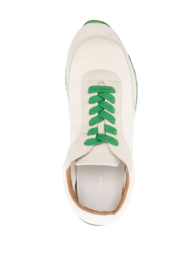 The Row Owen Color-block Mesh And Suede Sneakers In White