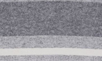 Pom Pom At Home Alpine Stripe Cotton Lumbar Accent Pillow In Grey/ivory