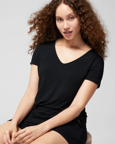 Soma Cool Nights Short Sleeve Tee In Black