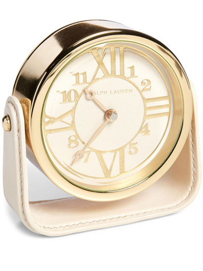 Shop Ralph Lauren Gold-tone Brennan Clock In Neutrals