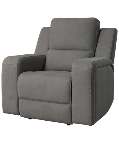 Shop Abbyson Living Maggie Fabric Manual Recliner In Charcoal