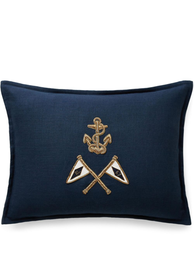 Polo Ralph Lauren Blue Bayview Throw Cushion In Blue