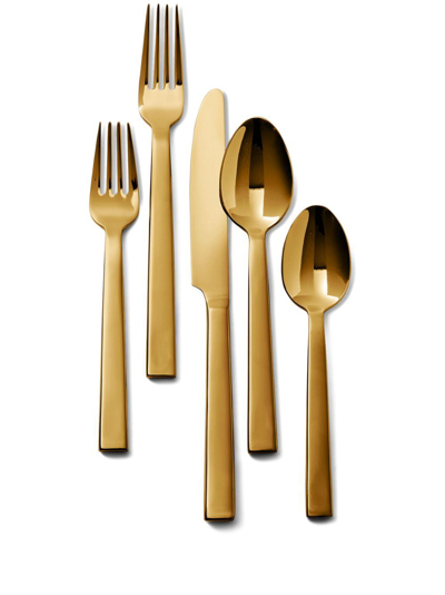 Shop Ralph Lauren Gold-tone Academy 5-piece Cutlery Set