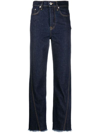 Shop Lanvin Straight Leg Denim Jeans - Women's - Cotton In Blue