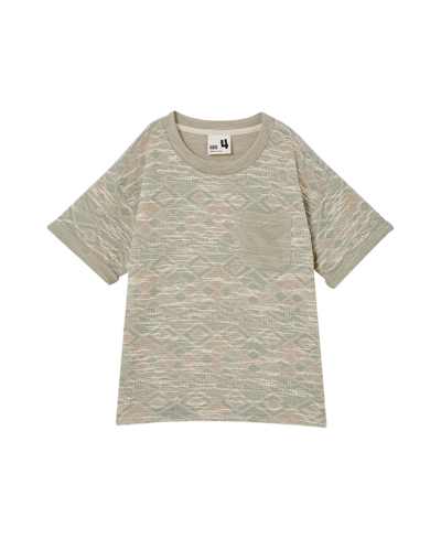 Shop Cotton On Big Boys Jett Short Sleeve Textured T-shirt In Deep Sage Texture
