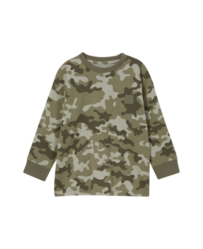 Shop Cotton On Big Boys The Essential Long Sleeve T-shirt In Camo Yardage