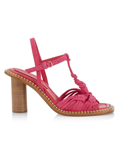 Shop Ulla Johnson Women's Penina 90mm Leather Macramé Sandals In Orchid