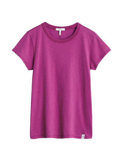 Shop Rag & Bone Women's The Slub Cotton T-shirt In Fuchsia