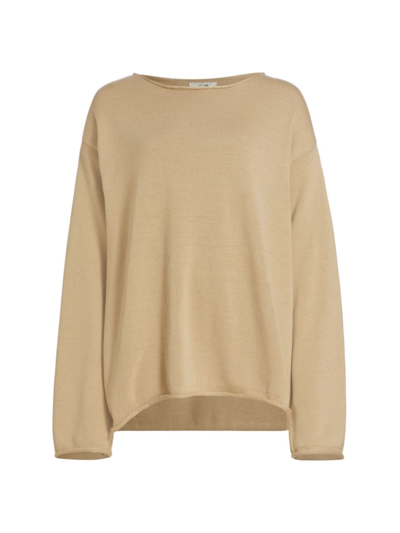 Shop The Row Women's Calas Relaxed Cotton Sweater In Beige