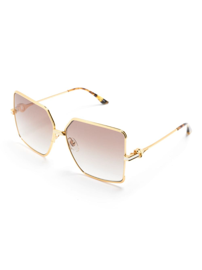 Casablanca Square-frame Sunglasses In Gold