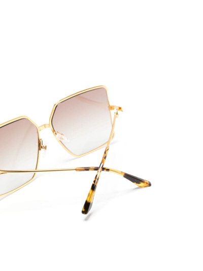 Casablanca Square-frame Sunglasses In Gold