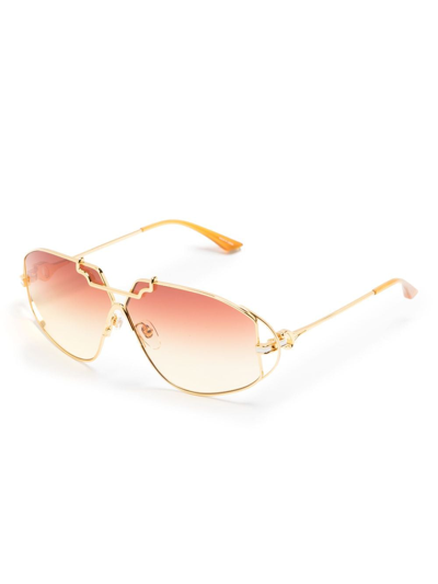 Casablanca Oversize-frame Gradient Sunglasses In Gold