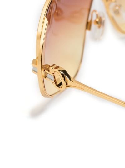 Casablanca Oversize-frame Gradient Sunglasses In Gold