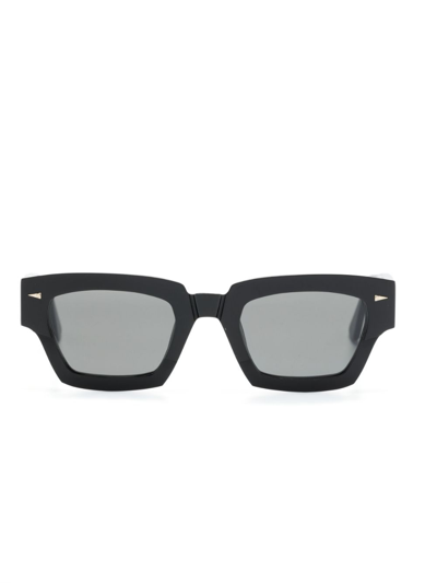 Shop Ahlem Magenta Rectangle-frame Sunglasses In Black