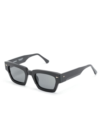 Ahlem Magenta Rectangle-frame Sunglasses In Black