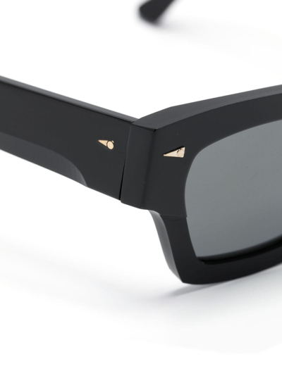Ahlem Magenta Rectangle-frame Sunglasses In Black