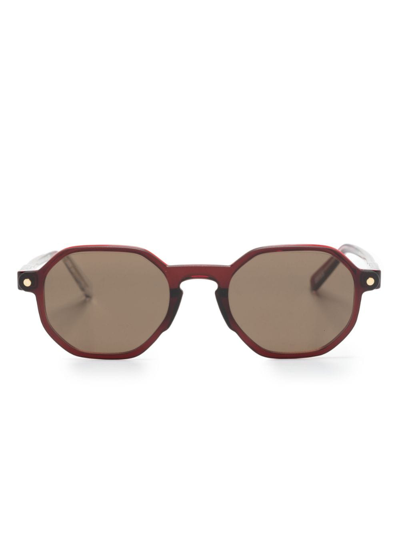 Shop Snob Vot Round-frame Detachable-lenses Glasses In Red