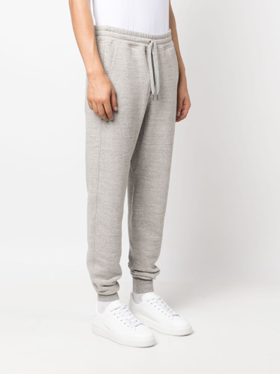 Shop Tom Ford Mélange-effect Drawstring Track Pants In Grey