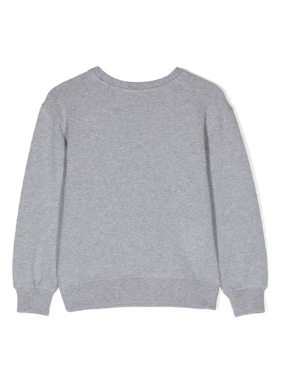 Shop Moschino Teddy Bear Logo-print Sweatshirt In Grey