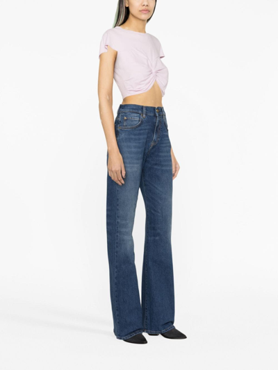 Shop Pinko Wide-leg Jeans In Blue