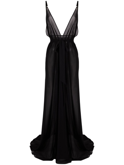 Shop Alchemy V-neck Maxi Dress In Black