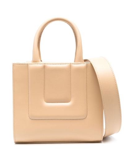 Shop D'estree Small Sol Quilted Leather Tote Bag In Neutrals