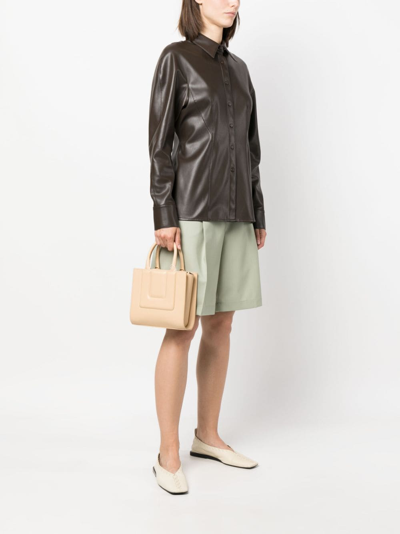 Shop D'estree Small Sol Quilted Leather Tote Bag In Neutrals