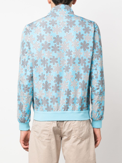 Kiton Graphic-print Bomber Jacket In Blue