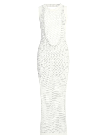 Shop Beach Riot Women's Holly Net Cover-up Midi-dress In White