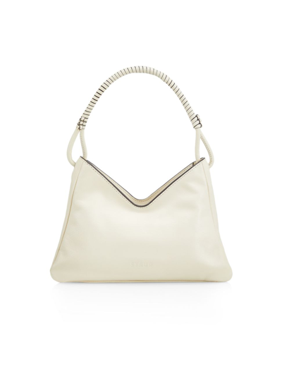 Shop Staud Women's Valerie Leather Top-handle Bag In Cream