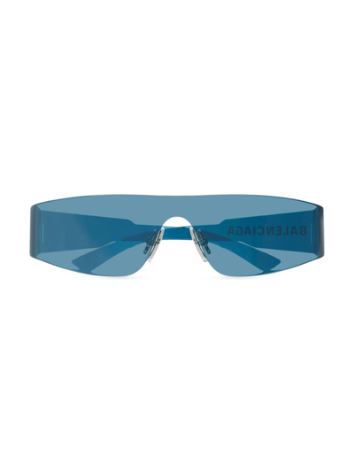 Shop Balenciaga Women's  Mono 99mm Sunglasses In Blue