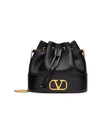 MINI VLOGO SIGNATURE BUCKET BAG IN NAPPA LEATHER