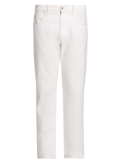 Shop Loro Piana Men's Quarona 5-pocket New York Dyed Jeans In Optical White