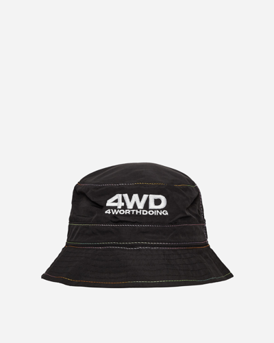 Shop 4 Worth Doing Gradient Stitch Bucket Hat In Black