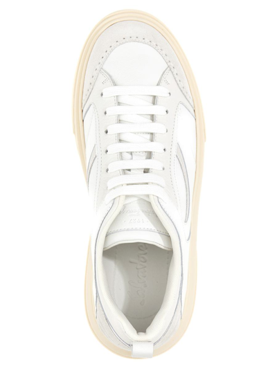 Shop Ferragamo 'cassina Mix' Sneakers In White