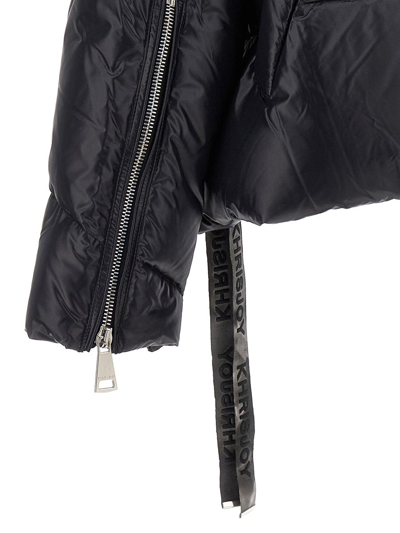 Shop Khrisjoy 'chris Iconic Shiny' Down Jacket In Black