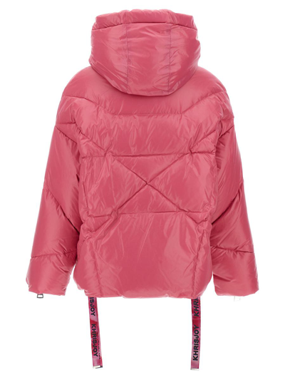 Shop Khrisjoy 'chris Iconic Shiny' Down Jacket In Pink