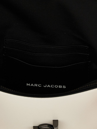 Shop Marc Jacobs The J Marc Soft Shoulder Bag In White/black