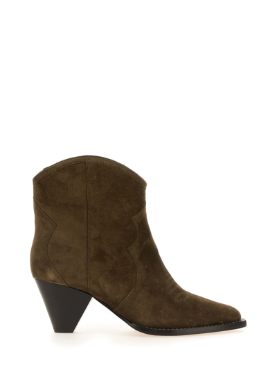 Shop Isabel Marant Darizo Leather Boot In Marrone