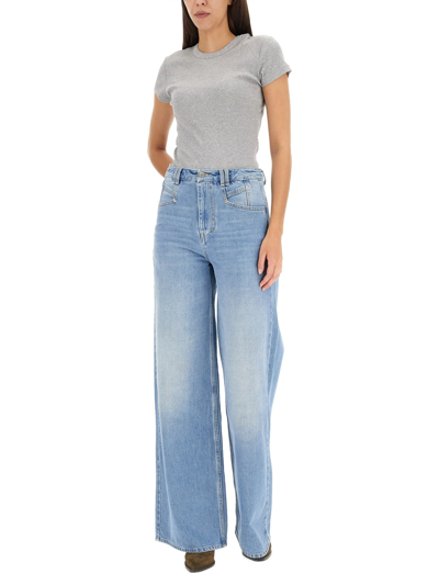 Isabel Marant Slim Fit Fine Ribbed Top In Grigio