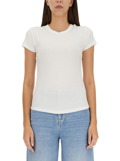 Shop Isabel Marant Cotton T-shirt In Bianco
