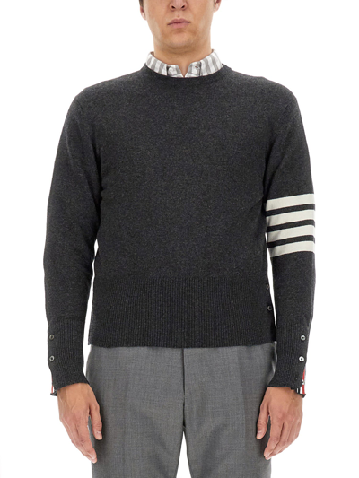 Shop Thom Browne Cashmere Sweater In Grigio