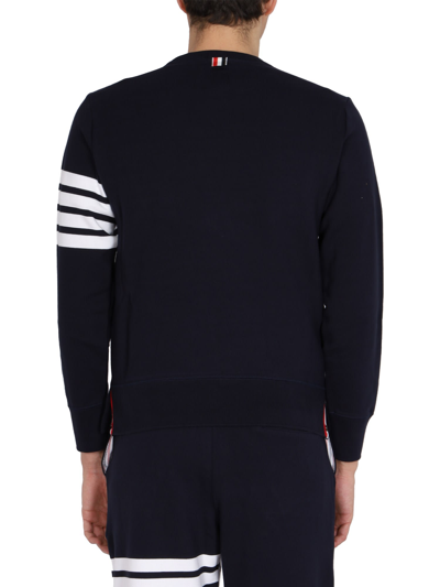 Shop Thom Browne 4bar Stripe Inlay Sweatshirt In Blu