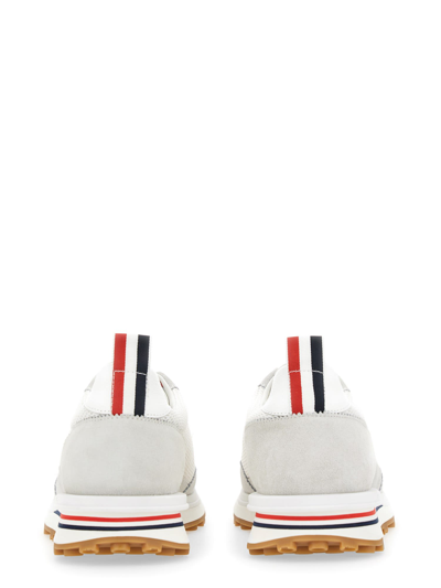 Shop Thom Browne Low-top Panelled Sneaker In Bianco