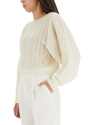 Shop Fabiana Filippi Wool Jersey. In Bianco