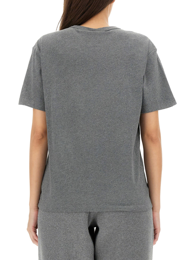 Shop Alexander Wang T T-shirt With Logo In Grigio