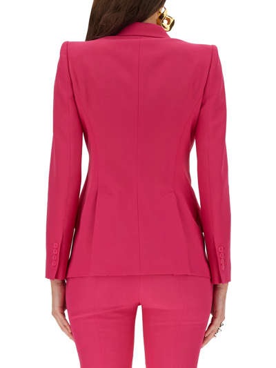 Shop Alexander Mcqueen Jacket With Asymmetrical Hem In Rosa